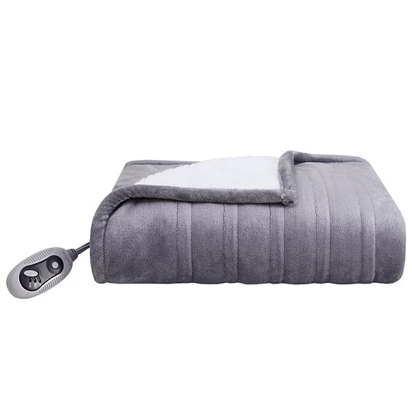 Cuddl Duds® Heated Plush Sherpa Throw | Kohl's