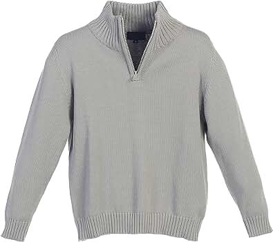 Gioberti Boy's Knitted Half Zip 100% Cotton Sweater | Amazon (US)