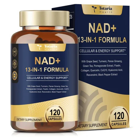 Totaria NAD+ Supplement - Anti-Aging, Energy & Immune Support - 120 Capsules | Walmart (US)