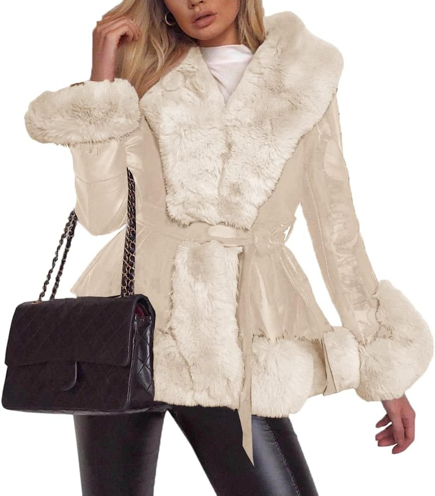 Aurgelmir Faux Leather Jacket Coat Parka Coat | Amazon (US)