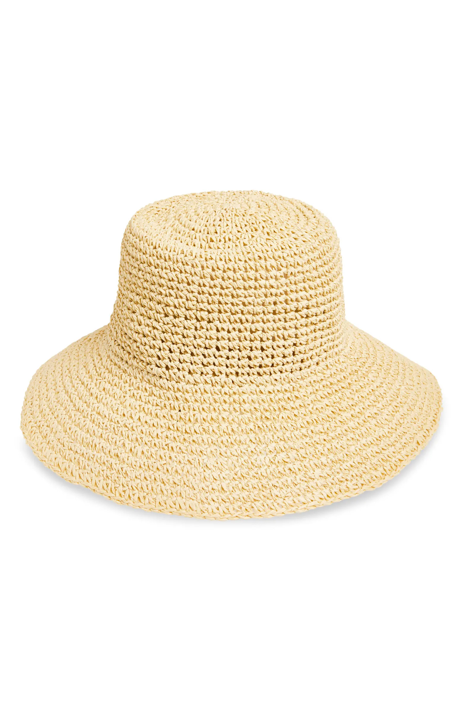Lantern Packable Straw Bucket Hat | Nordstrom