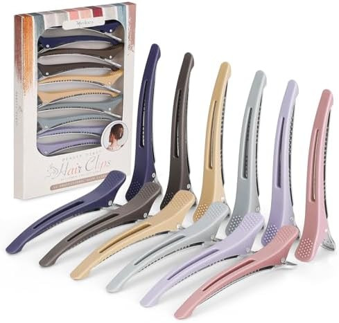 12pcs Duck Billed Hair Clips for Styling Sectioning Rollers Blowout Cutting - Professional Salon ... | Amazon (US)