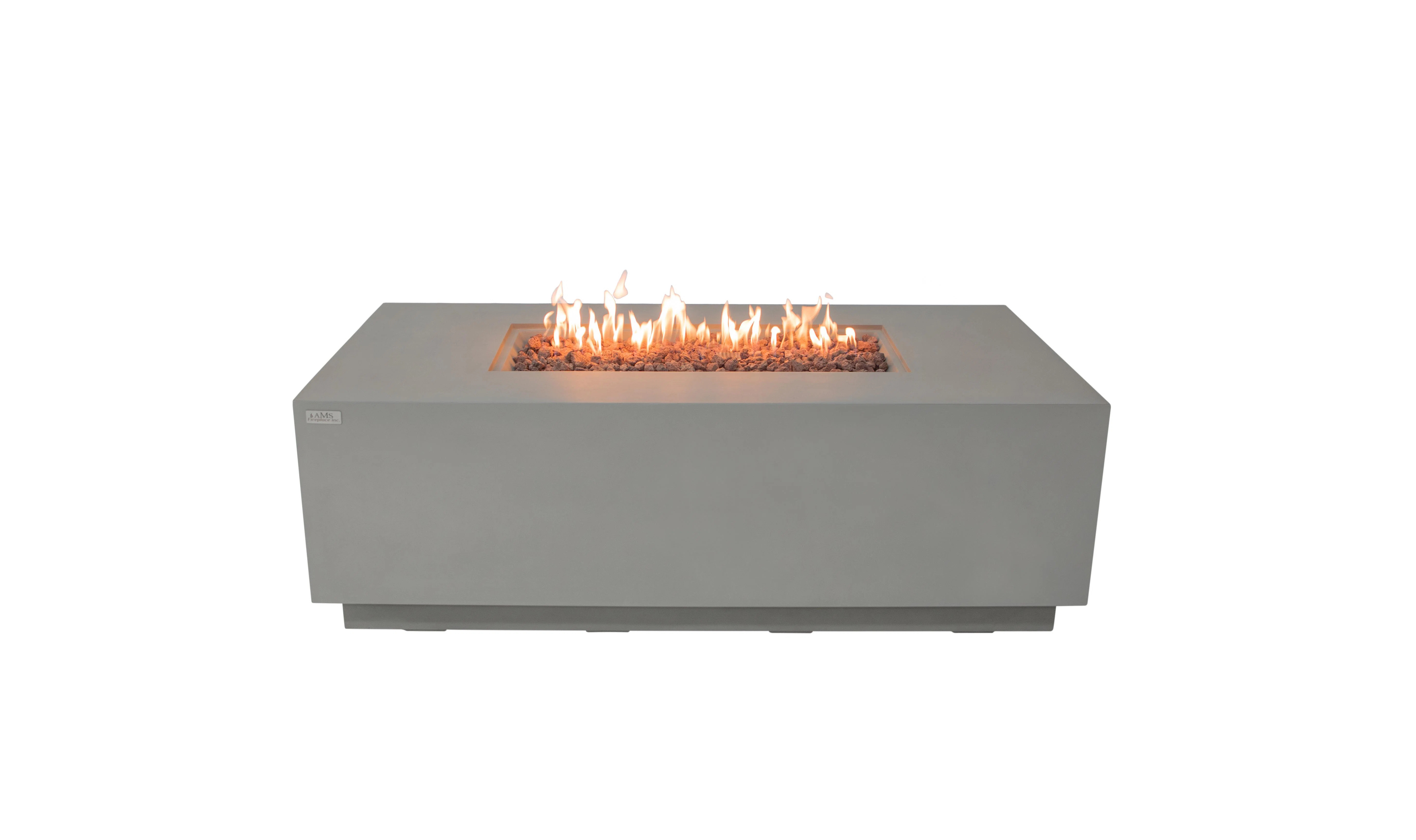 Sedona 66" L x 32 W x 22" H Concrete Propane Fire Pit Table with Hidden Fuel Tank Drawer | Wayfair North America