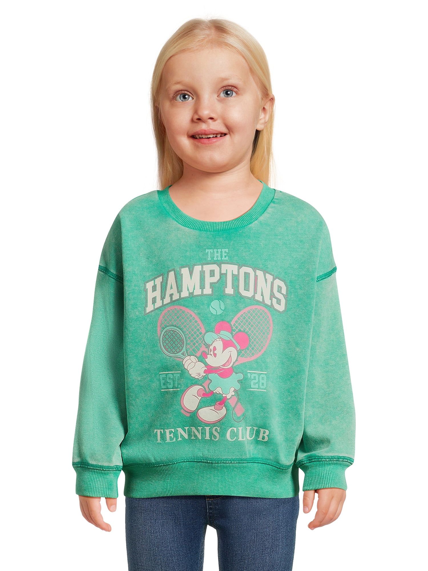 Minnie Mouse Toddler Girl Crewneck Sweatshirt, Sizes 12M-5T - Walmart.com | Walmart (US)