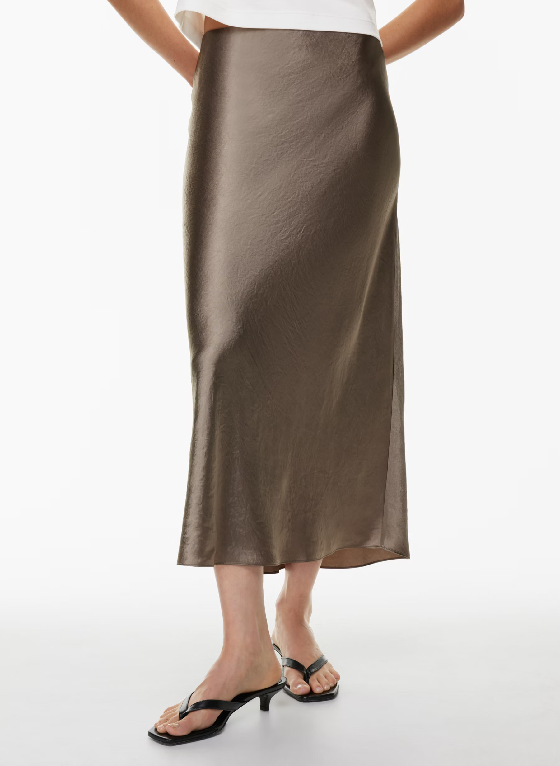 SLIP SATIN MAXI SKIRT | Aritzia