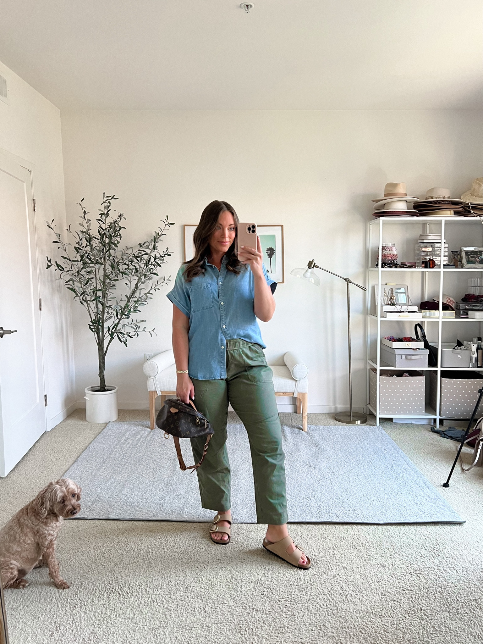 Easy fall transitional outfit ❤️

Chambray top size medium
High waisted cargo pants large 

#LTKMidsize #LTKSeasonal #LTKSaleAlert