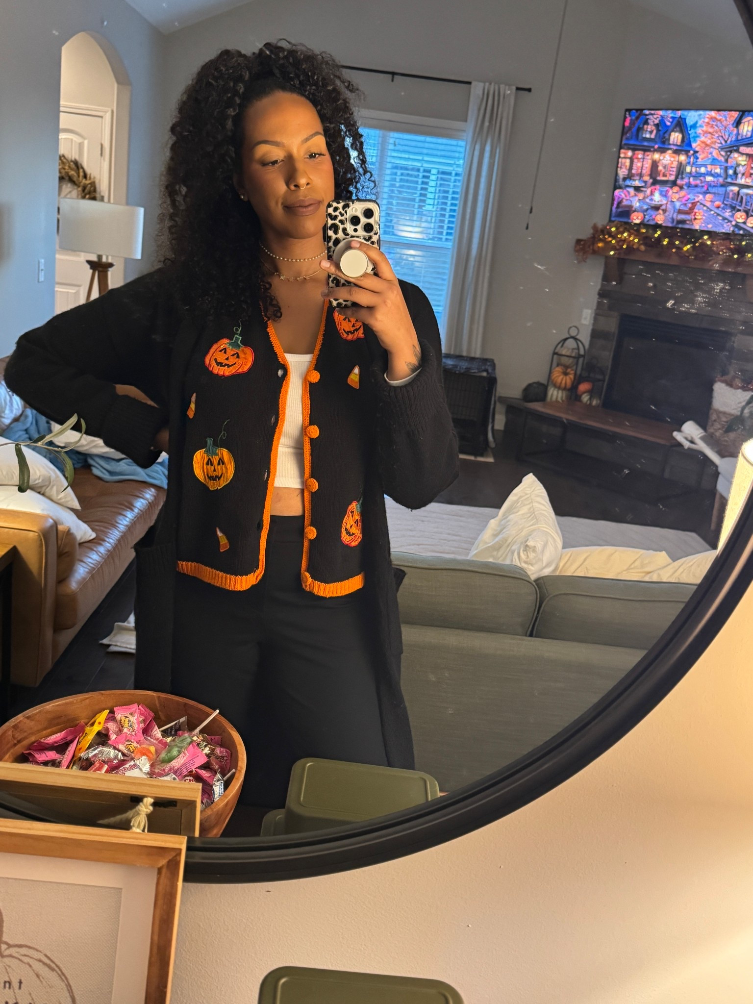 No costume but I wore this festive vest to hand out candy 🧡🖤🎃 Happy Halloween!

#LTKTall #LTKHalloween #LTKStyleTip