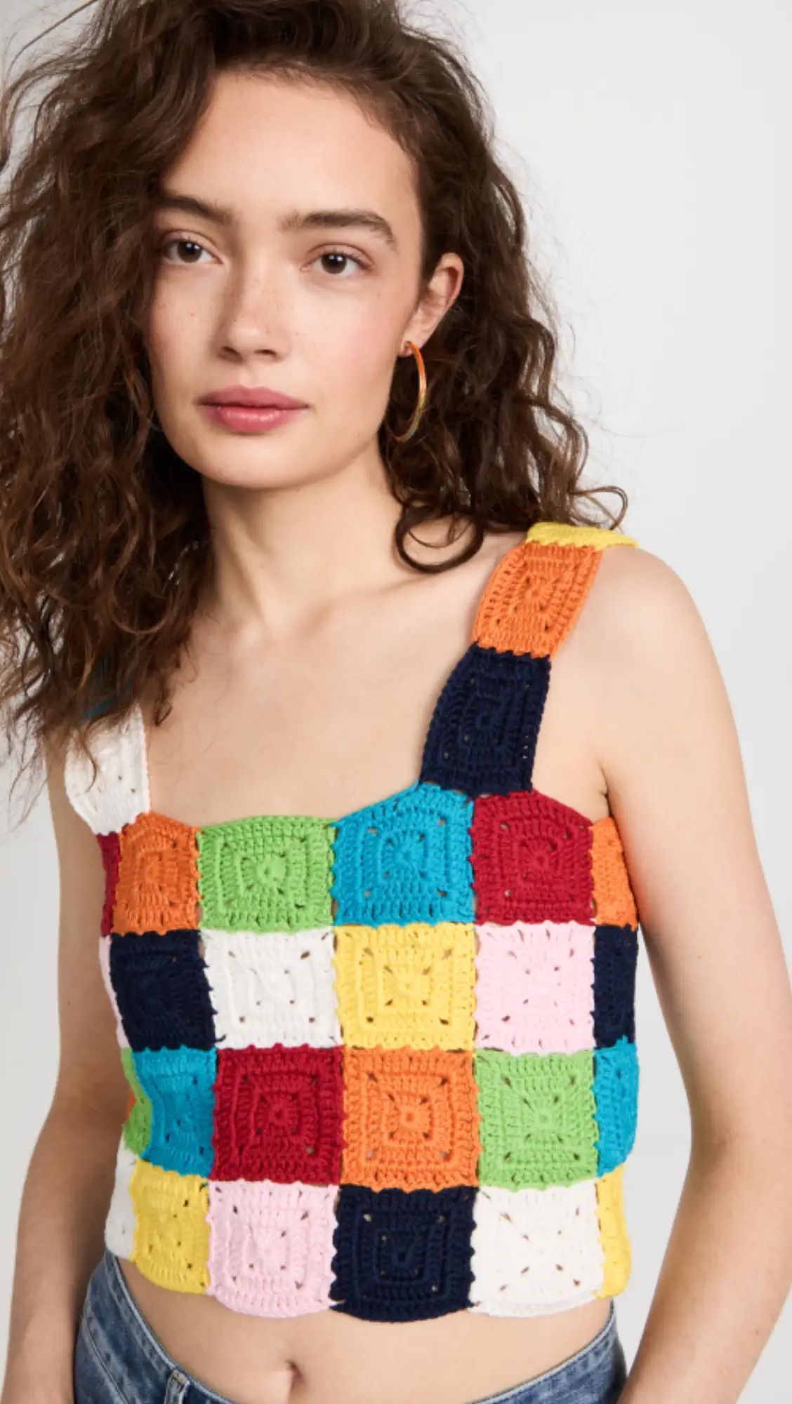Colorblock Crochet Tank Top | Shopbop