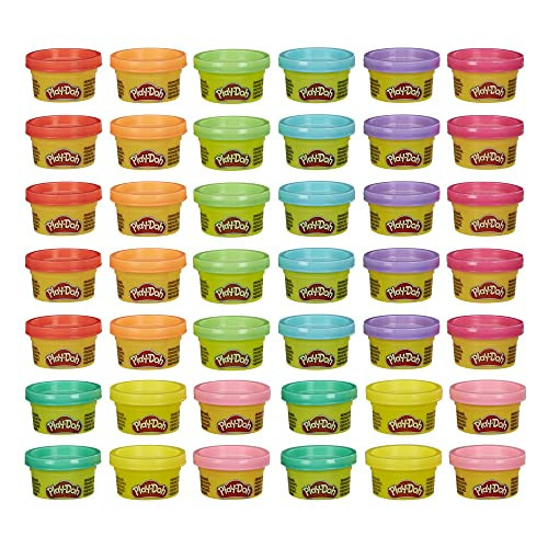 Play Doh Bulk Handout 42-Pack of 1-Ounce Modeling Compound Cans, Back to School Gifts, Prizes, & Party Favors, Kids Arts & Crafts, Preschool Toys, Ages 2+ (Amazon Exclusive) | Amazon (US)