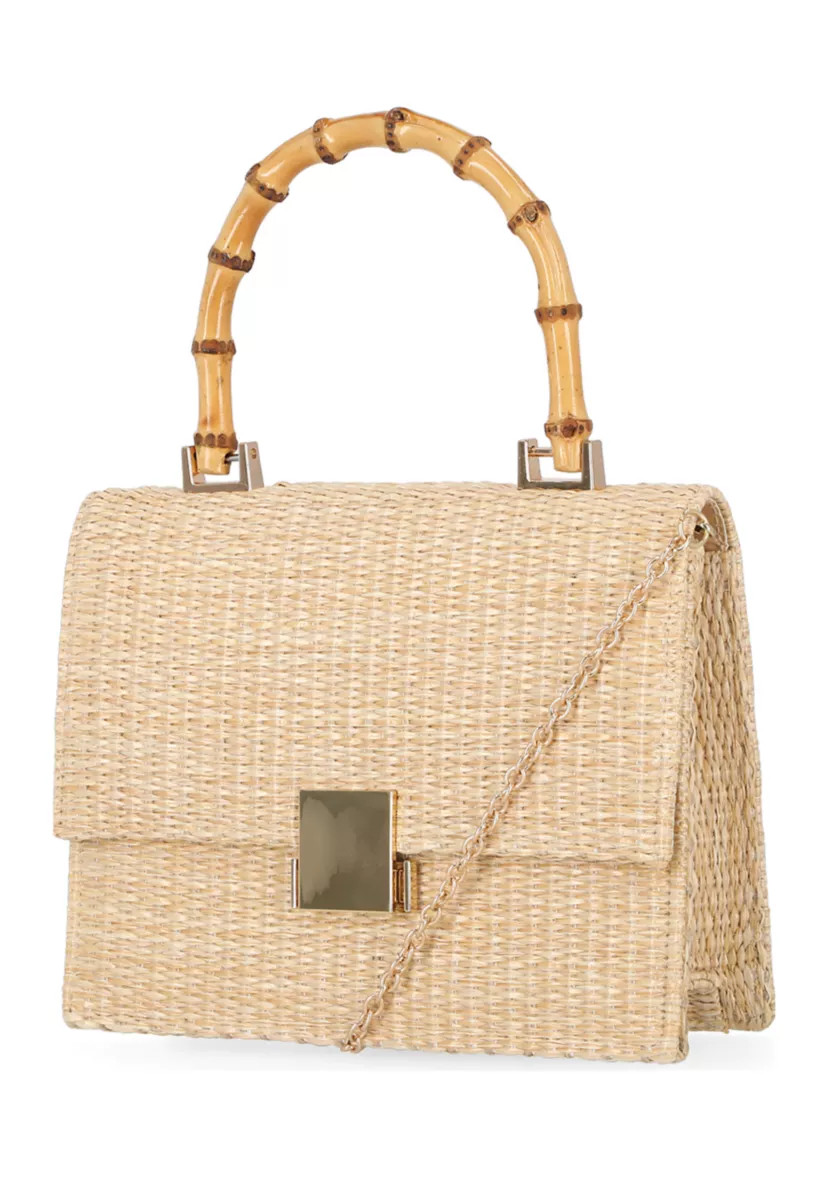 Keeko - Straw with Bamboo Handle Bag | Belk