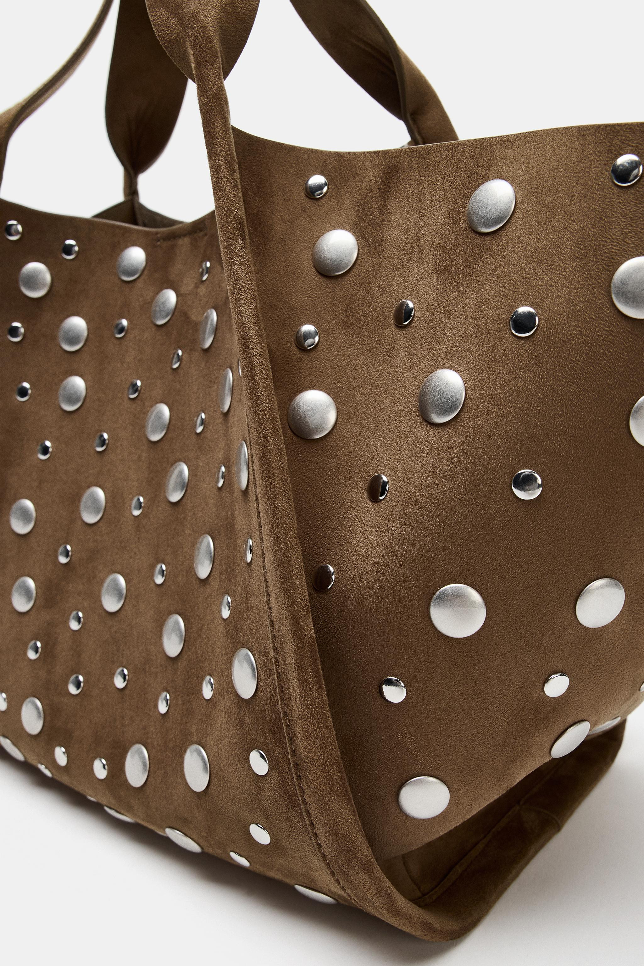 STUDDED CITY BAG | Zara US