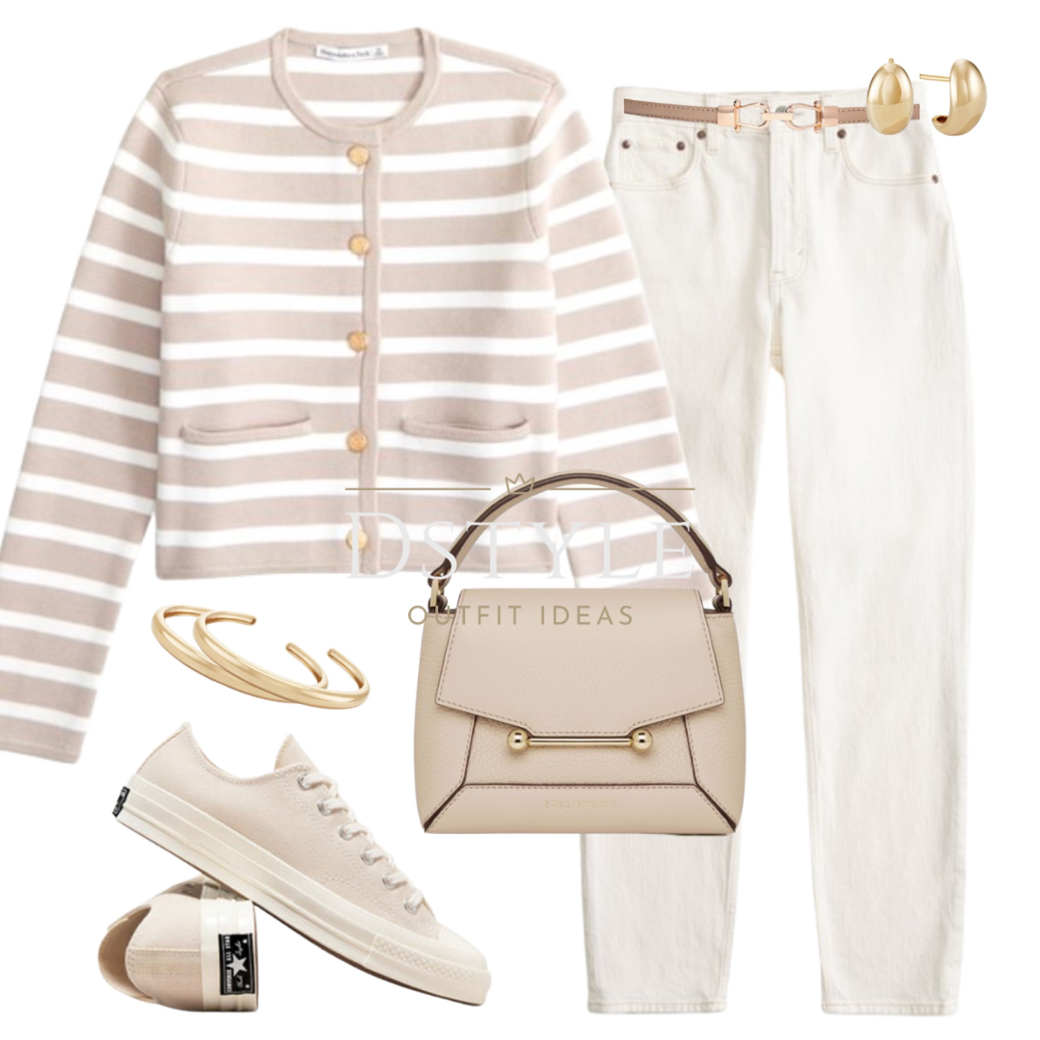 Striped cardigan/jacket, cream mom fit jeans, Converse in matching color. Neutral outfit, comfy yet stylish look

#LTKWorkwear #LTKActive #LTKStyleTip