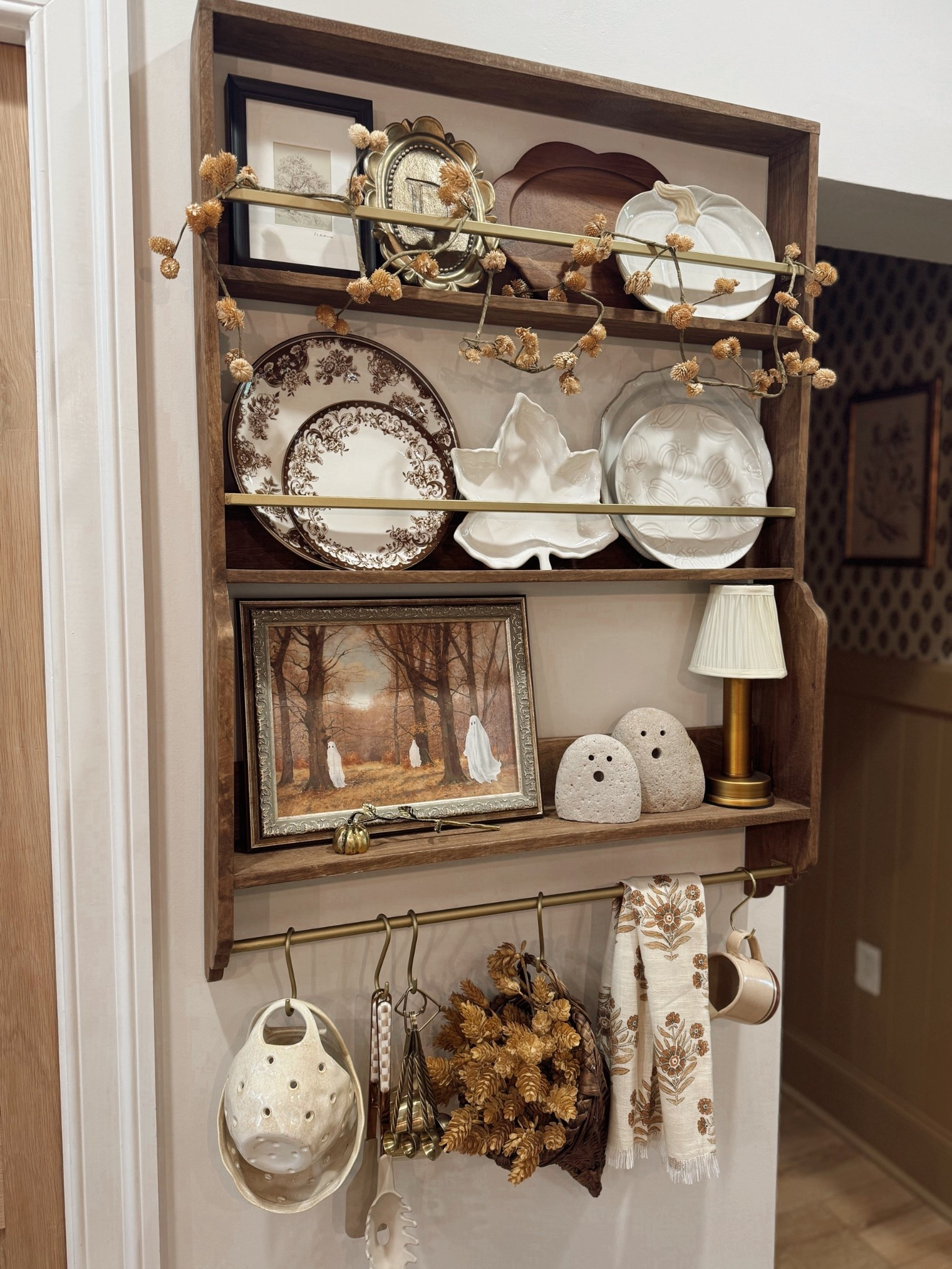 Our kitchen plate rack shelf 🤎 so fun to style with the seasons! Fall vibes for now 😉🍂 linked everything I could w/ lots of other inspo options as well! 

Magnolia / kitchen decor / home / plate rack / amazon home / target / Holley Gabrielle / shelf styling 

#LTKSeasonal #LTKFindsUnder100 #LTKHome