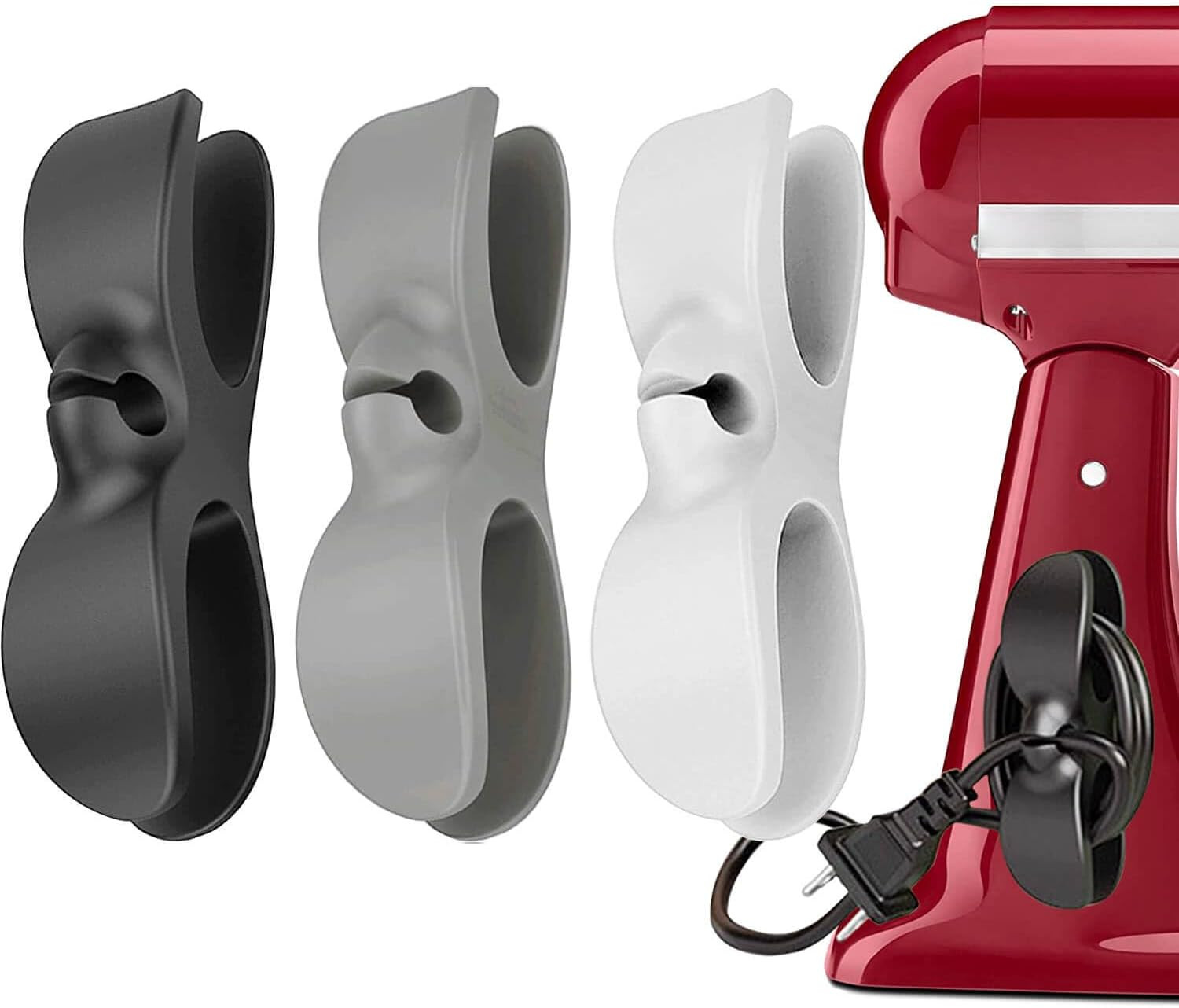 Cord Organizer Kitchen Appliances, Wrap Holder for Stand Mixer, Cable Keeper Hook Clip Electric Wire Hider, 3PCS Self Adhesive Stick On Silicone Accessories Compatible with KitchenAid | Amazon (US)