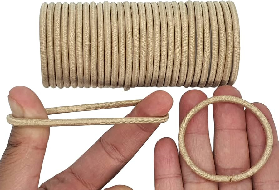12 PCS Elastic Hair Bands, 3mm Elastic Hair Ties Ponytail Holders, Bulk Hair Ties No Metal Gentle... | Amazon (UK)