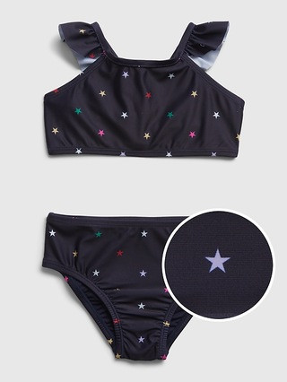 Toddler Recycled Ruffle Star Print Swim Two-Piece | Gap (US)