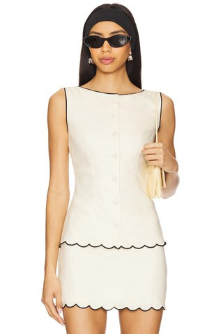 Tularosa Tashi Top in Ivory & Black from Revolve.com | Revolve Clothing (Global)