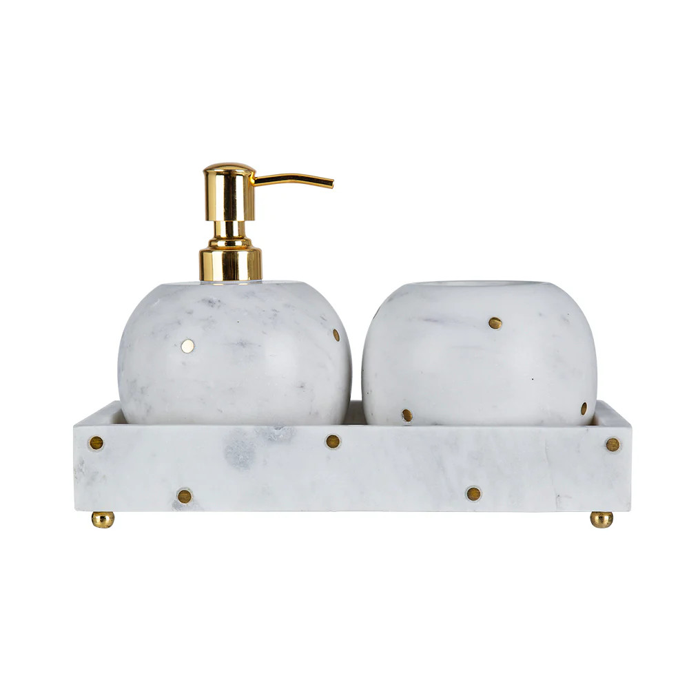 Gold Dot Marble Sink Set | Modern Locke