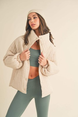 Kimberly C Classic Silhouette Quilted Snap Down Jacket | eBay US