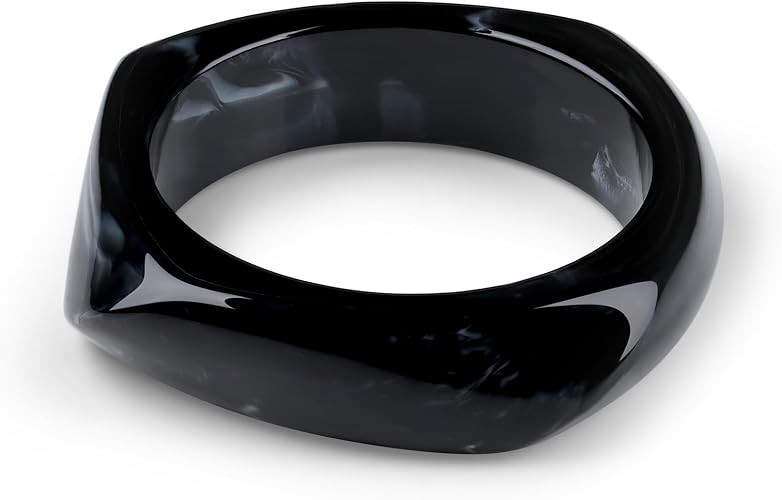 Chunky Acrylic Cuff Bangle Bracelet for Women, Colorful Resin Acetate Wide Statement Jewelry, Irr... | Amazon (US)