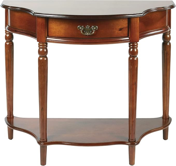 Touch of Class Foster Console Table Regal Walnut - Traditional Decorative Furniture - Half Circle... | Amazon (US)