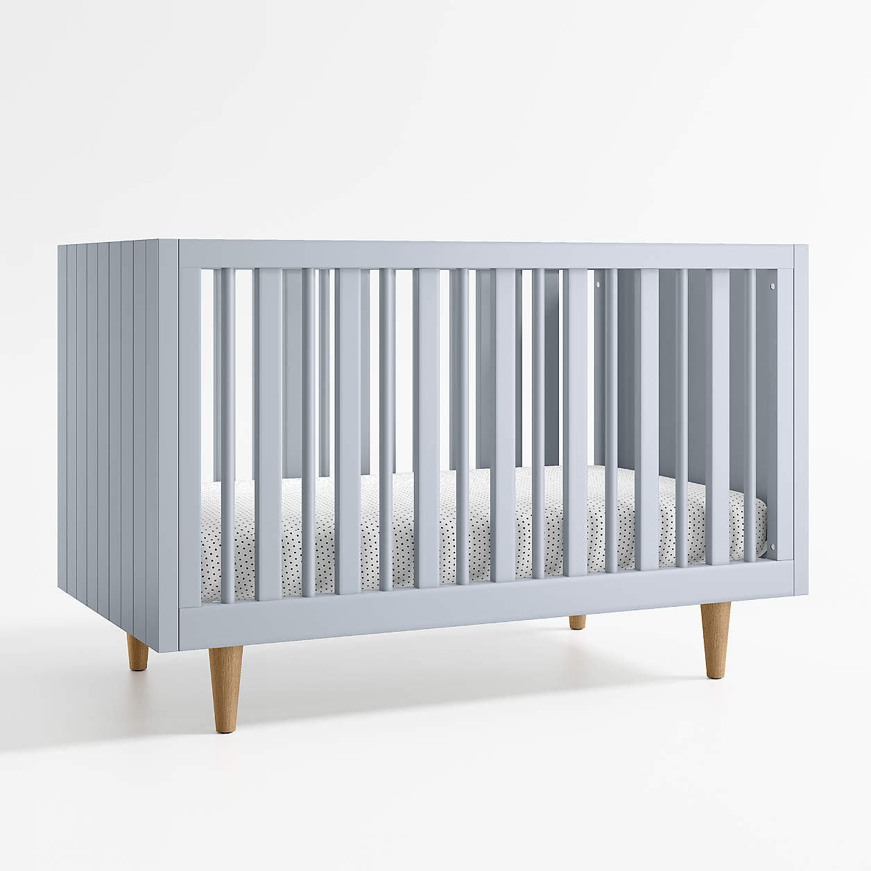 Finn Sage Green Wood Convertible Crib + Reviews | Crate & Kids | Crate & Barrel