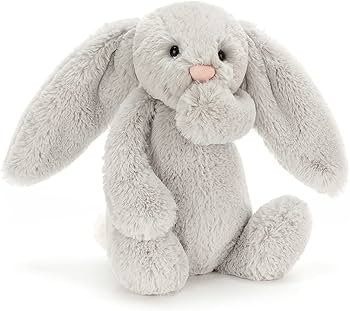 Jellycat Bashful Grey Bunny Stuffed Animal, Medium 12 inches - Rabbit and Bunny Plush Toy - Class... | Amazon (US)