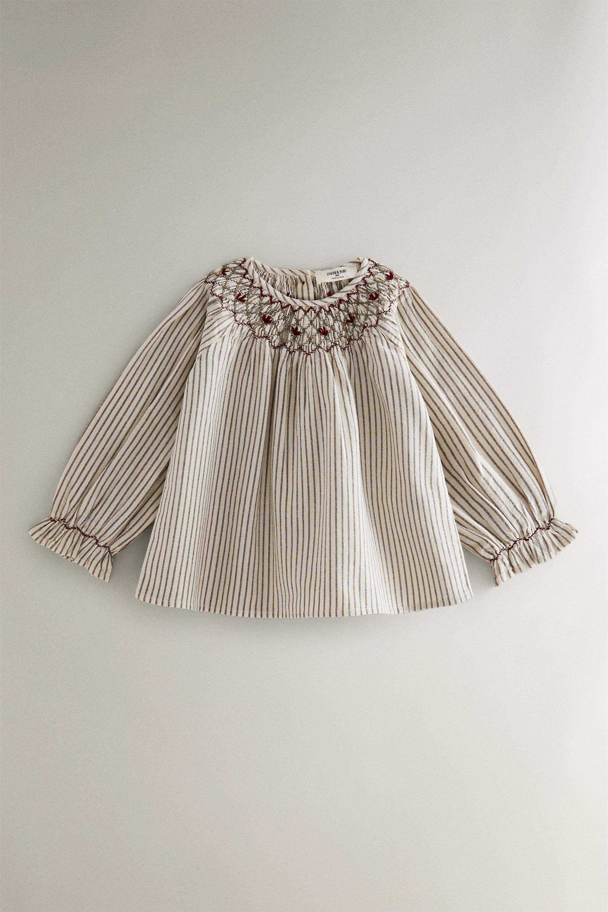 SET OF CHILDREN'S STRIPED CHRISTMAS PYJAMAS WITH GATHERING (SET OF 2) | Zara UK