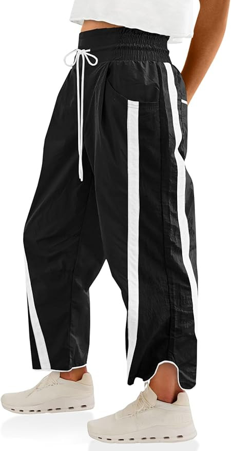 Fisoew Baggy Wide Leg Pants Track Pants | Amazon (US)