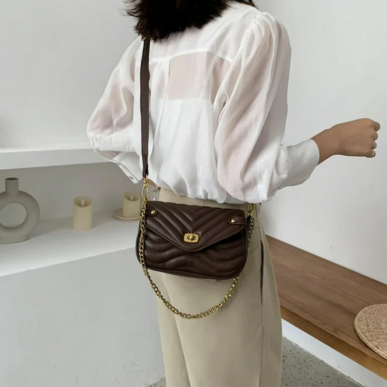 Dasbsug French Style Women Quilted Faux Leather Shoulder Bag with Zippy Coin Purse Multipurpose S... | Walmart (US)