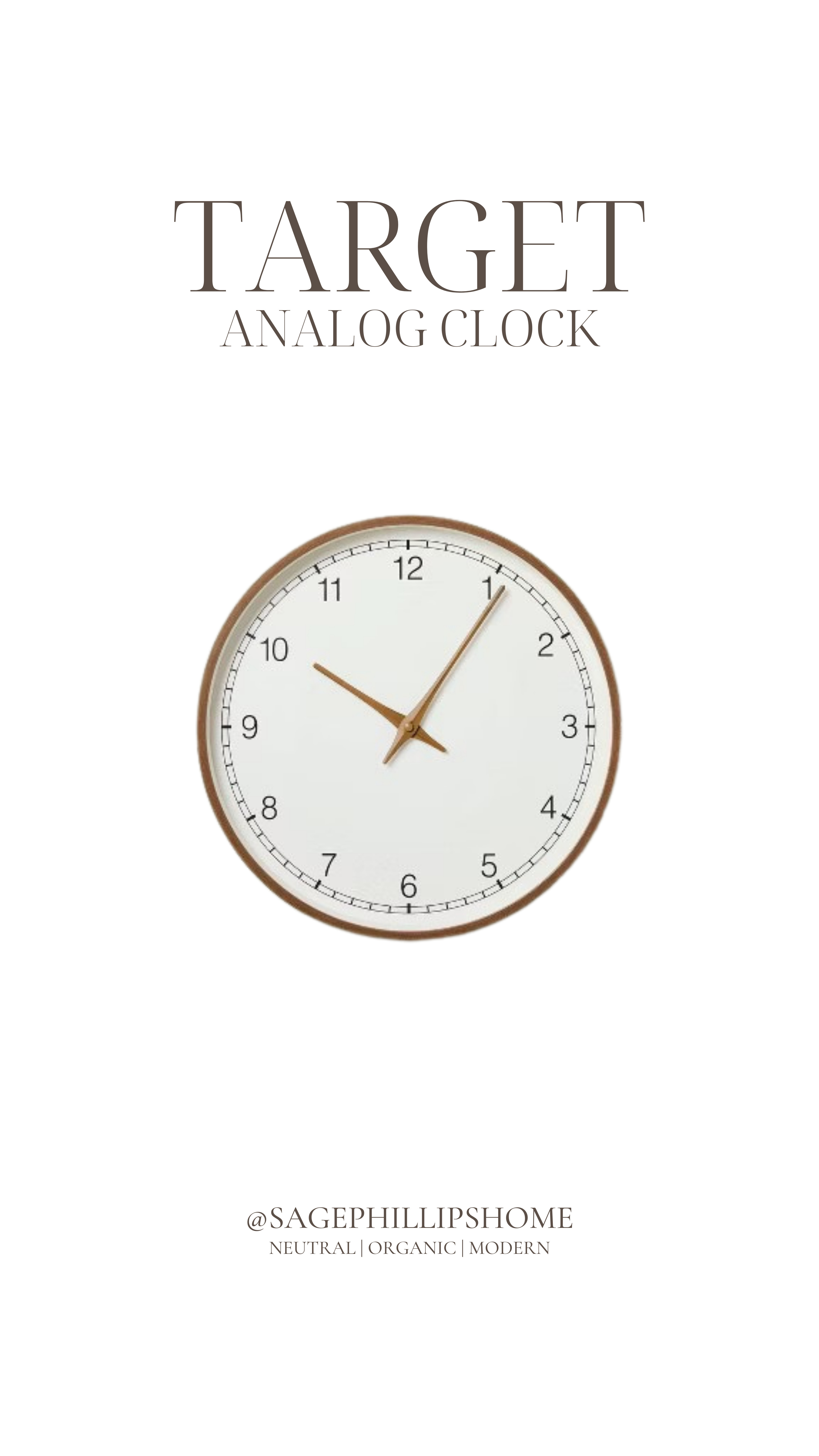 Classic, minimal, and timeless. This clock feels calm in the best way, clean lines, soft contrast, and that subtle warmth that works so well with organic interiors. Target has really been nailing these earthy essentials lately, and this is one I’d use over and over.

Styling tip: Hang it slightly off-center above a console or hook rail for a more natural, less staged look. 

 #LTKsale #LTKhome #LTKstyletip