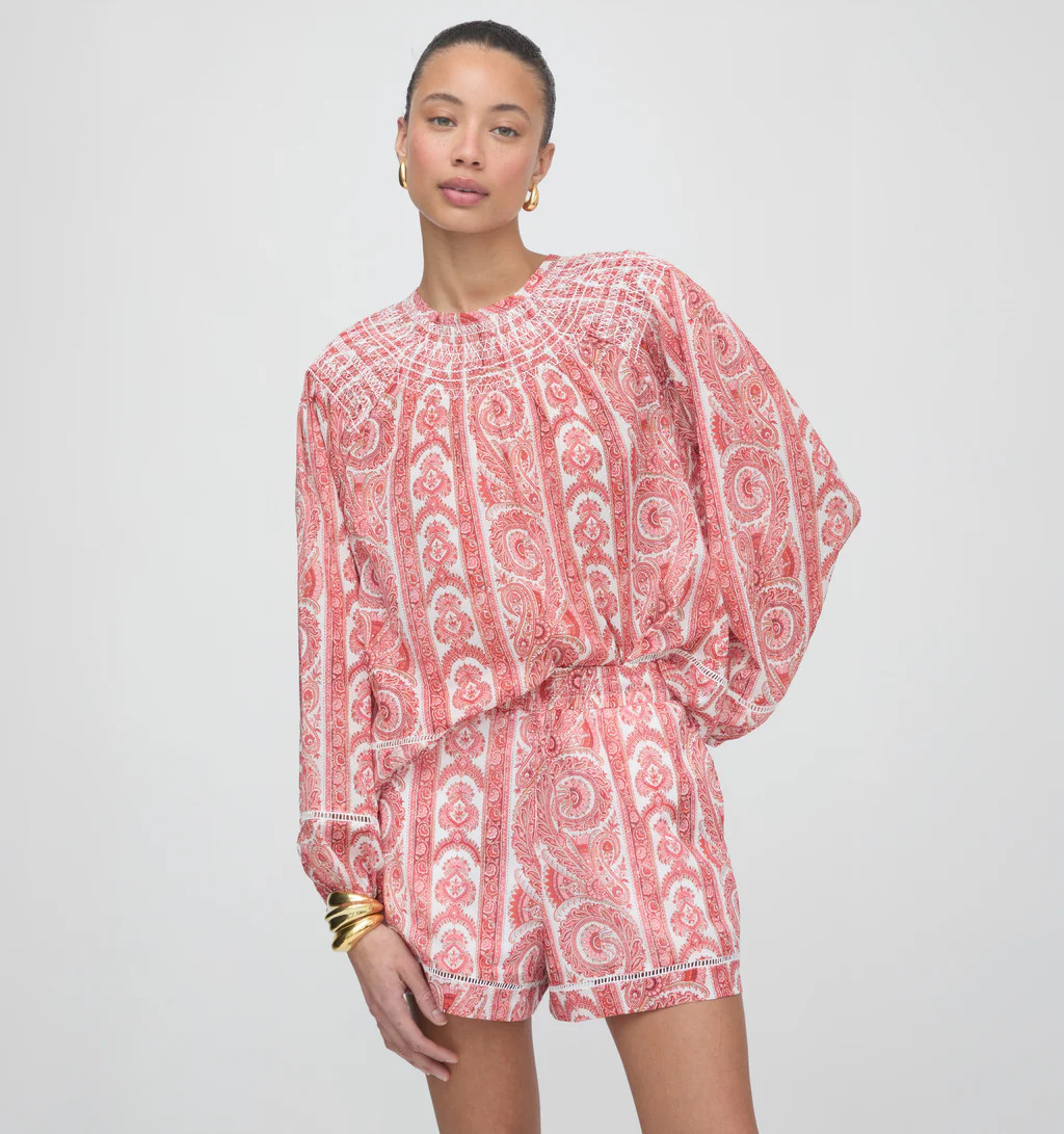 The Audrey Short - Coral Corsica Paisley | Hill House Home US