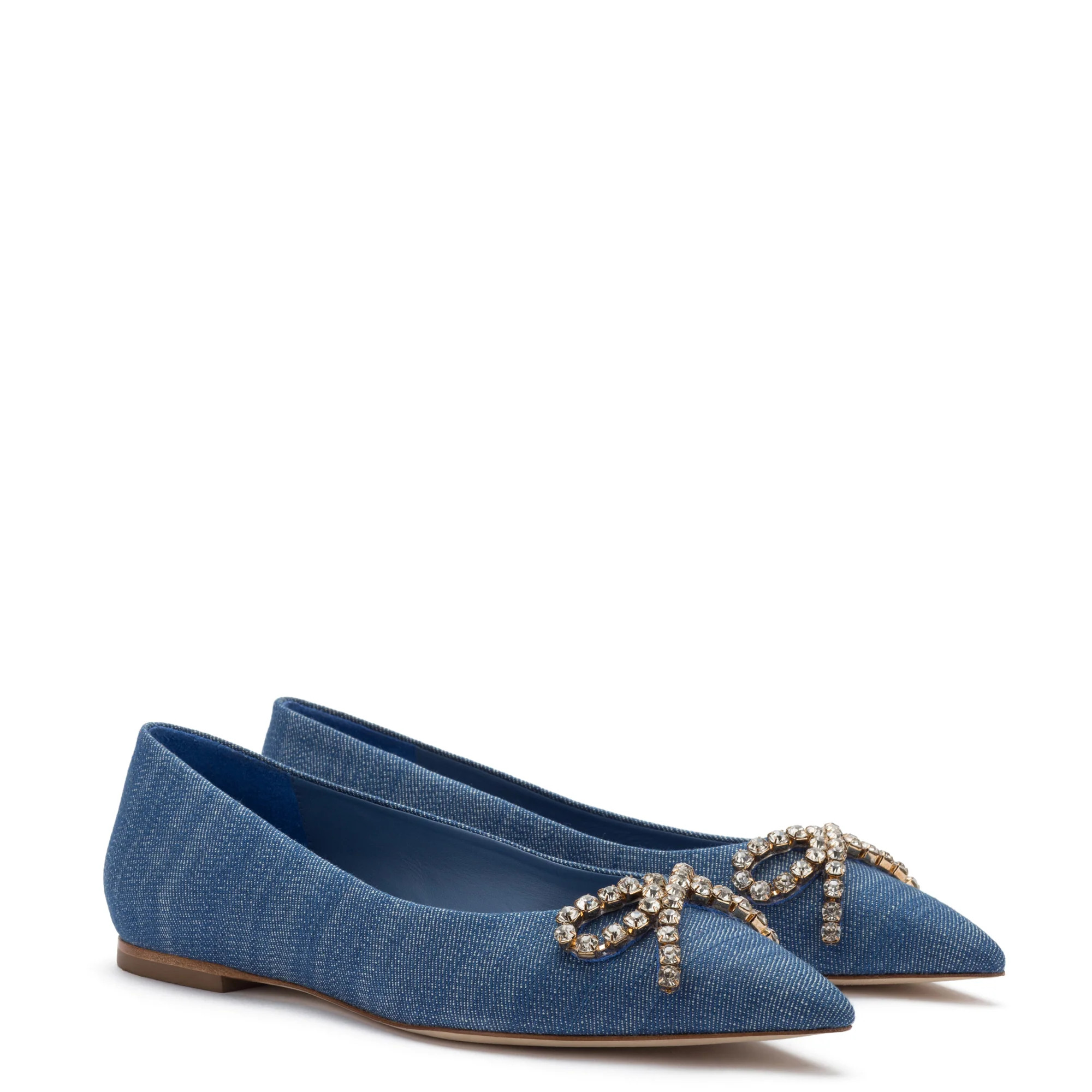 Lee Flat In Blue Denim | Larroude