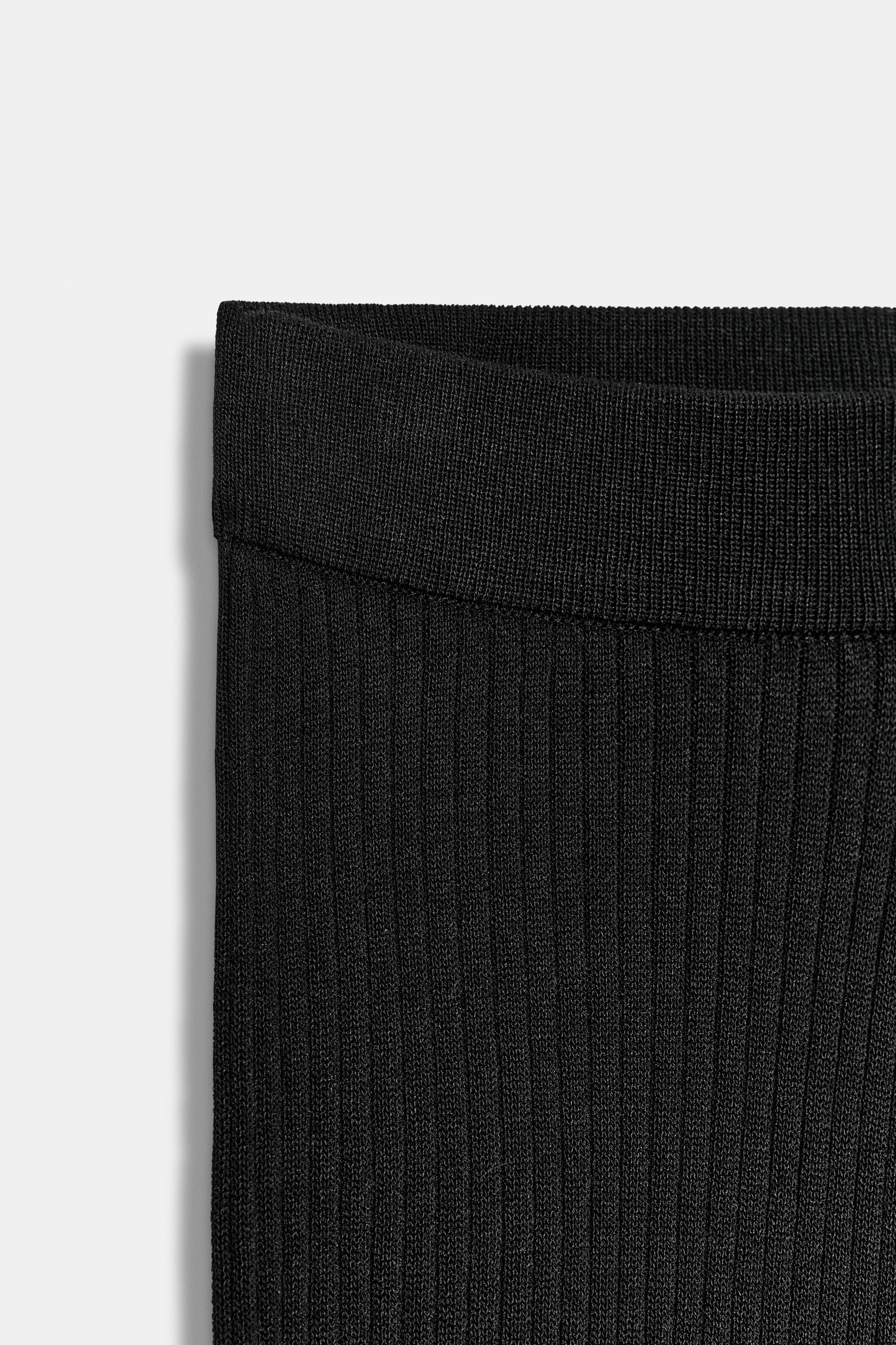 WIDE-LEG RIB KNIT TROUSERS | Zara UK