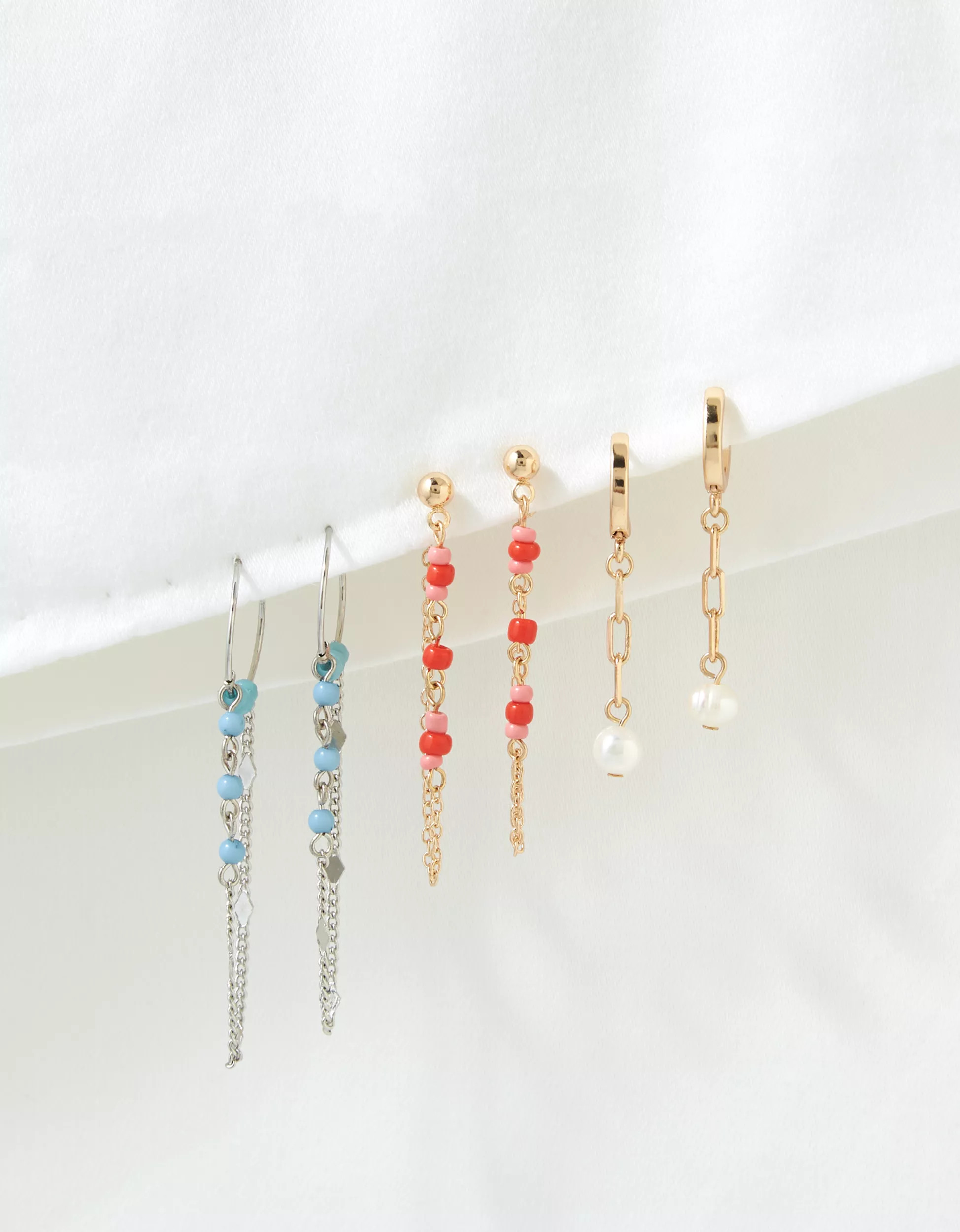 AEO Shell Hoop Earring 6-Pack | American Eagle Outfitters (US & CA)