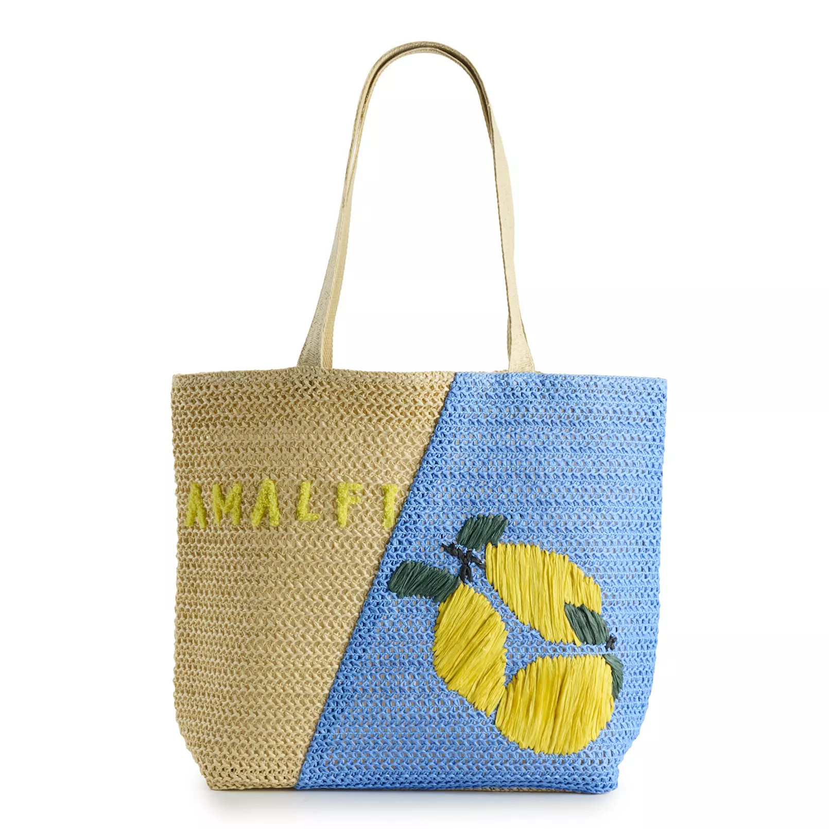 Sonoma Goods For Life® Straw Verbiage Tote Bag | Kohl's