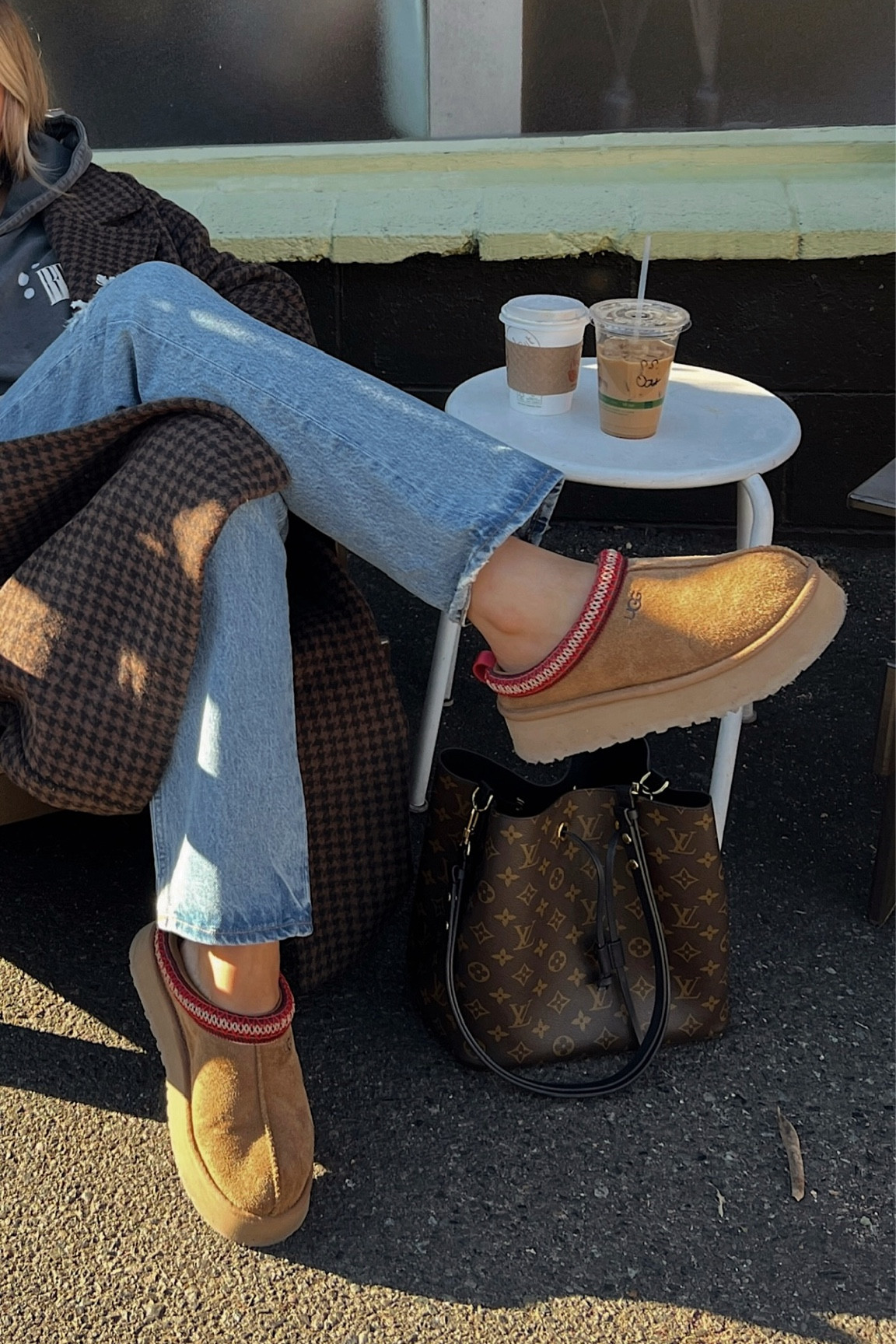 Im an 8 and I always buy true size in uggs I don’t size down! The inside fluff will match down a tiny bit but not enough to go down a full size. Super cute platform slippers I love for fall and winter! I had a fuzzy pair last year I wore so much and I’m happy they brought a fuzzy pair back!! 

Gift idea, Christmas gift, ugg, fall shoes 
