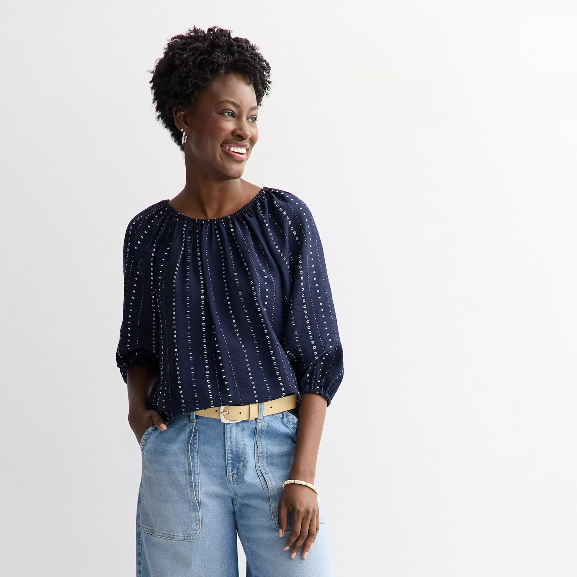 Women's Sonoma Goods For Life® Shirred Feminine Top | Kohl's