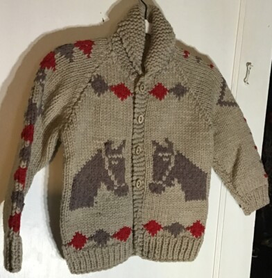 Vintage Child’s Horse Design Cardigan Sweater Gorgeous   | eBay | eBay US