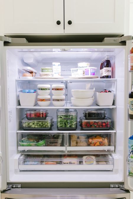 Five fridge Organization tips from a pro: 

1. Adjust shelving to suit your personal inventory. Refrigerated items come in a variety of sizes, so while you won’t need to adjust them every week, it would be helpful to take a step back and evaluate the spacing of your fridge’s shelves every so often. 

2. Place the items you know want to reach for first (the fresh produce) or needs to go the quickest in a visible and easy to reach area. This is usually whatever shelf is at eye level for you. If you struggle with having your food go bad before you can get to it, consider creating an “eat first bin” for items that will be expiring soon. 

3. Use lazy Susan’s for condiments on the top shelf. Instead of having to reach around and possibly knock some jars over to find what you’re looking for, add a l turntable (or two) for those extra condiments that don’t fit in your side door: ie. Sour cream, hummus, salsa, etc. 

4. Invest in the right decanting bins. Storing berries can and should look different than how you would store celery. Do the research on the best way to store each produce item, and invest in some good bins that have freshness in mind  - like these: 
https://www.prokeeperplus.com/product-page/simply-organized-co-x-prokeeper-fridge-storage-set 

5. Don’t forget the deli meat drawer - this is typically a large, shallow drawer that can get messy easily. Use drawer dividers or shallow bins to categorize. For example: deli meat, cheeses, uncooked meats, etc. 

#LTKFind #LTKhome #LTKfamily