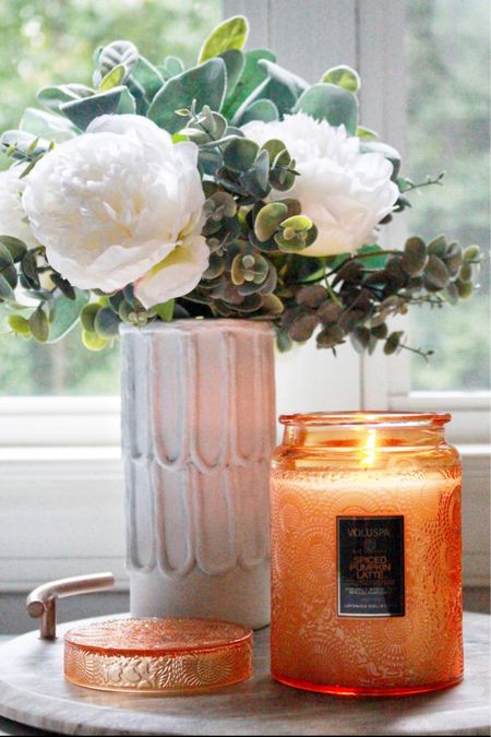 Can't get enough of pumpkin spice latte season? Me neither! I am obsessed with my new Voluspa Pumpkin Spice Latte candle so I can enjoy the smell of fall all day long. 

Fall candles | PSL | Pumpkin spice | Decorative candles | Desk decor | Fall decor | Fall decorating | Pumpkin candle | Festive gifts | Gift ideas | Candle lovers | Pumpkin spice lovers | Peonies | Lambs ear | Eucalyptus | marble tray | West Elm | Anthropologie | Amazon

#fall #pslseason #pumpkinspicelatte #psl #autumn #autumnvibes #autumnaesthetic #autumnleaves  #fallvibes #candles #candlelover 


#LTKunder50 #LTKSeasonal #LTKhome