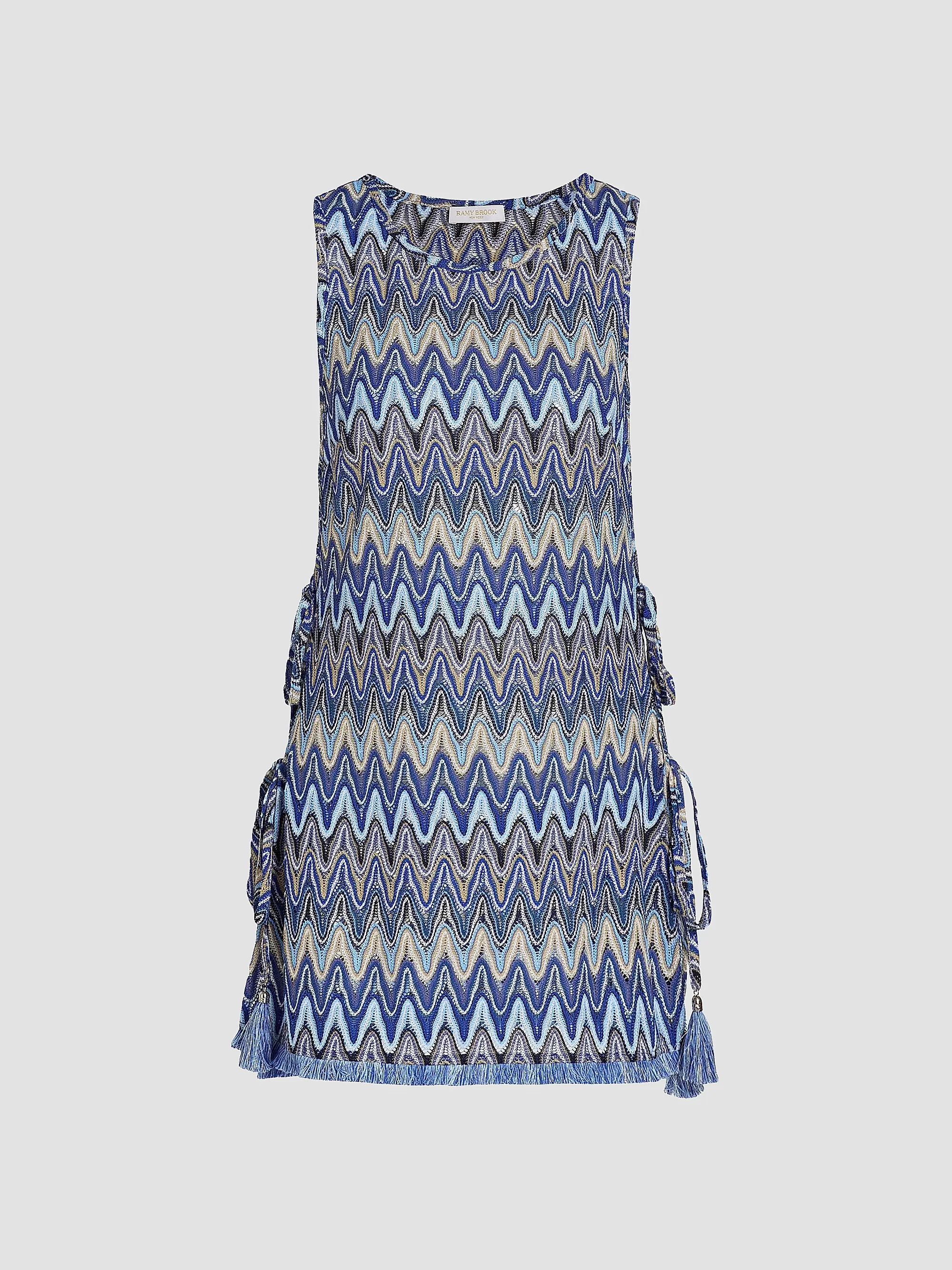 Ramy Brook Kimber Zigzag Cover-Up Minidress | Saks Fifth Avenue | Saks Fifth Avenue