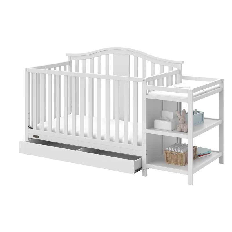 Solano 4-in-1 Convertible Crib and Changer with Storage | Wayfair North America