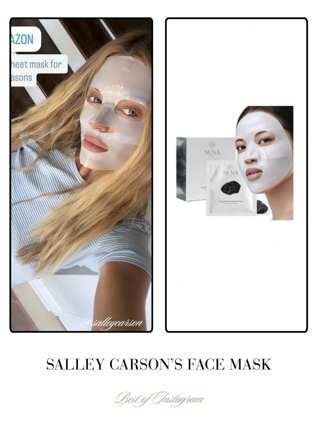 Salley Carson’s Face Mask 📸 + ID = @salleycarson 
