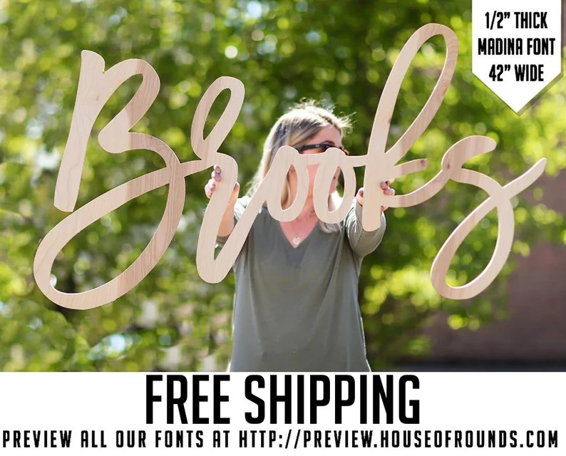 Custom wood name sign for nursery girl, boy, over crib sign, baby name sign, family name sign, cu... | Etsy (US)