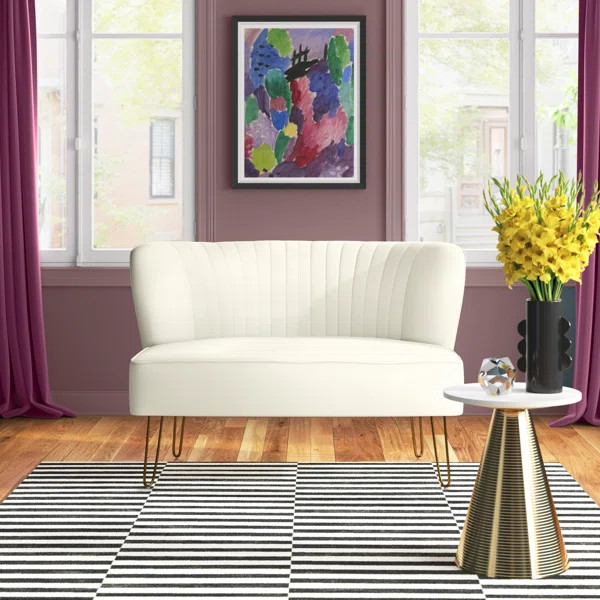 Noemi 47'' Velvet Armless Loveseat | Wayfair North America