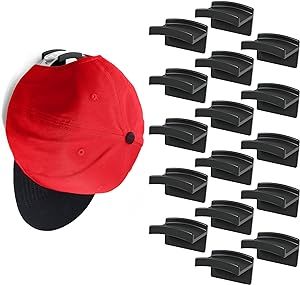 Modern JP Adhesive Hat Hooks for Wall (16-Pack) - Minimalist Hat Rack Design, No Drilling, Strong... | Amazon (US)