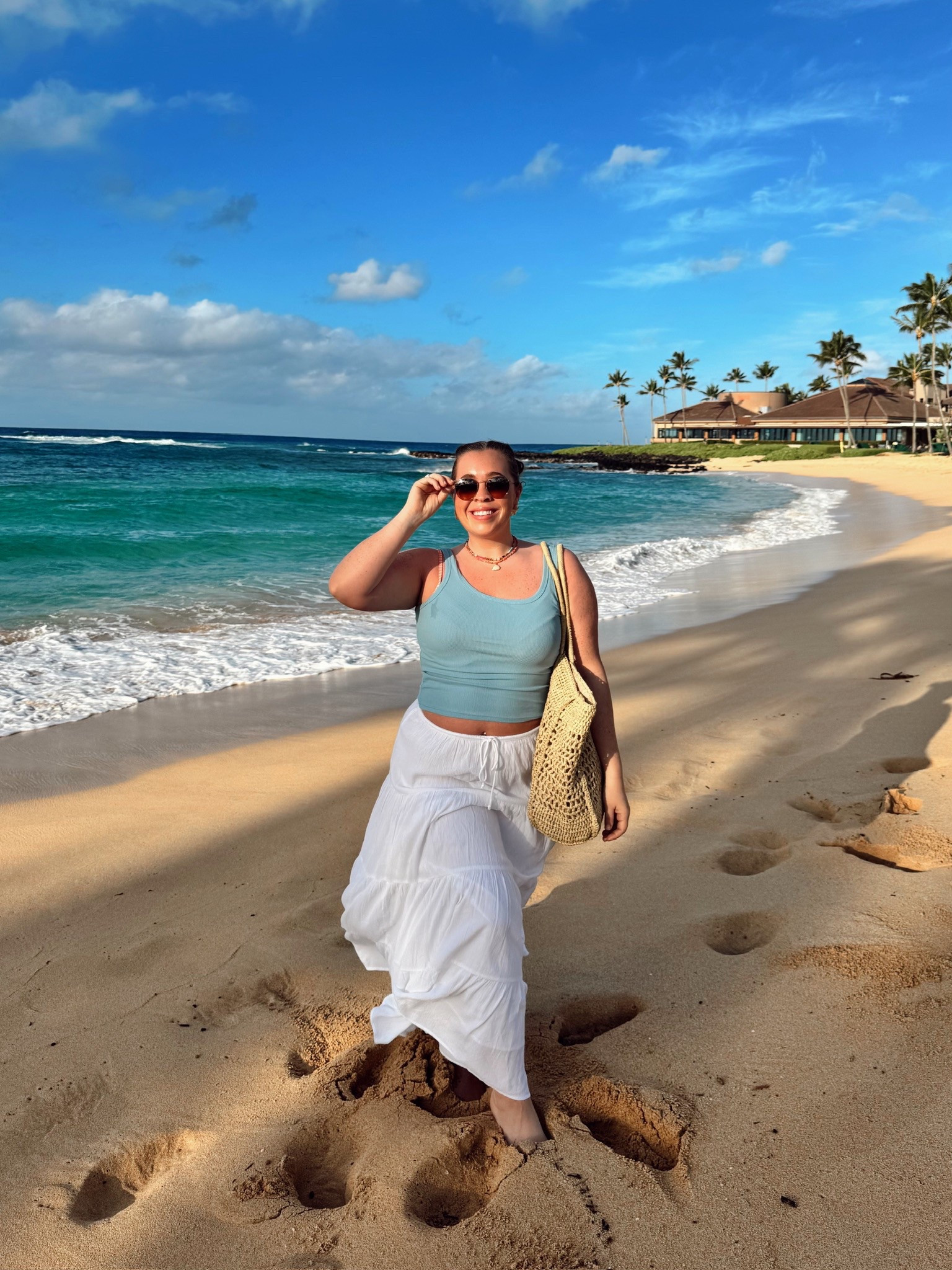 Midsize Vacation Outfit 🌺🩵

The necklace and bag are older but I linked similar ones. 🫶🏻

Wearing a size XL in the skirt and M in the tank. 

Size 12 | 5’4” | 180 lbs 

#LTKMidsize #LTKFindsUnder50 #LTKFindsUnder100