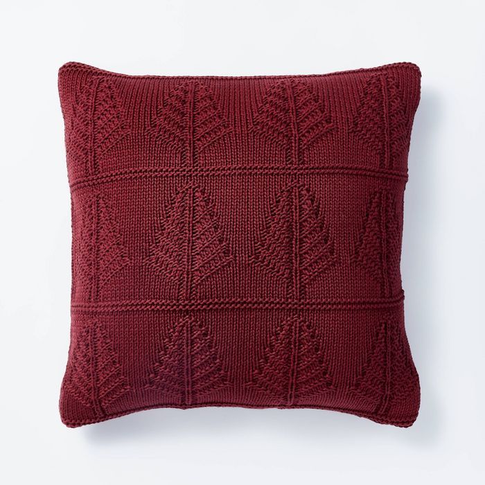 Knit Square Christmas Tree Throw Pillow - Threshold™ designed with Studio McGee | Target