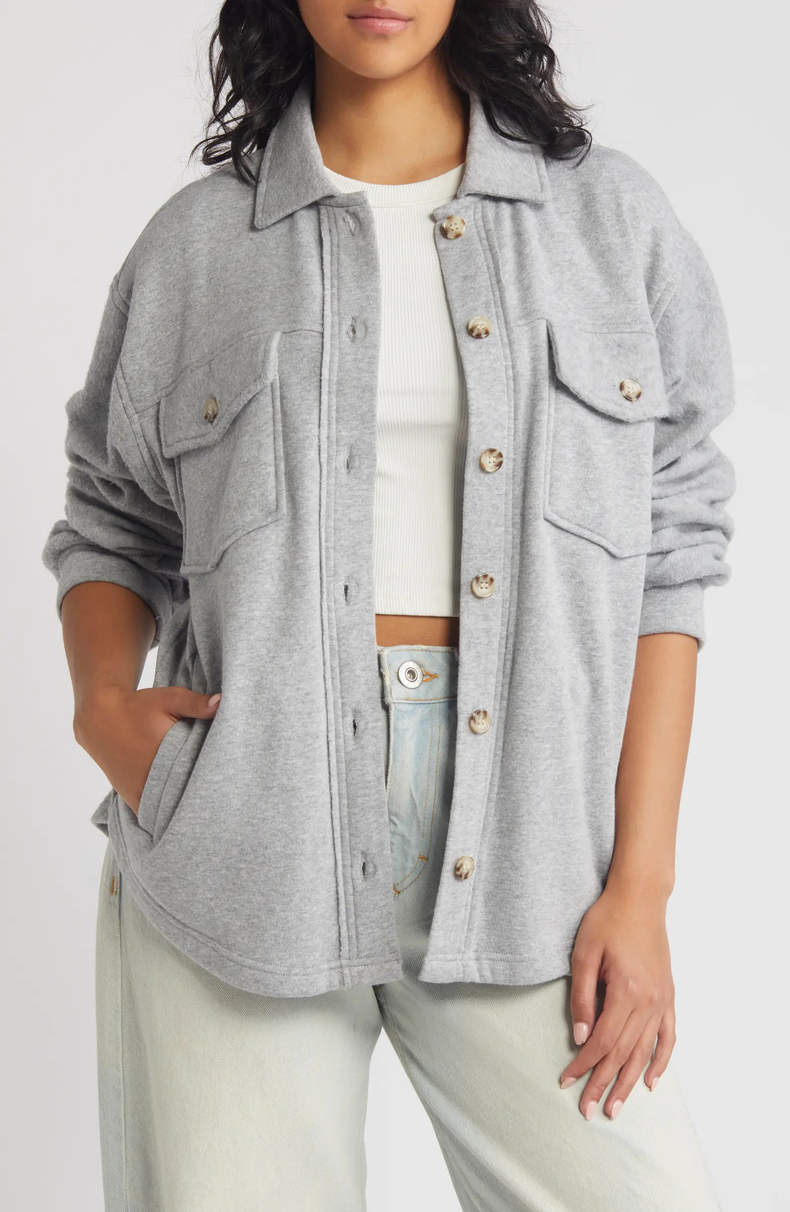 Thread & Supply Sweatshirt Pocket Shacket | Nordstrom | Nordstrom